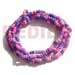 Coco Bracelets 5 Rows 2-3m Lavender Tones Coco Pklt / Elastic