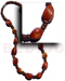 Wooden Necklace 4-5mm Coco Pklt Nat. W/ 10mmx17mm Twisted Bayong Wood Beads & Matte Gold Resin Beads