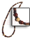 Wooden Necklace Brown/black/bleach 4-5mm Coco Pklt W/ Wood Beads