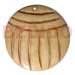 Coco Pendants 40mm Round Grooved Natural White Bone