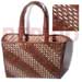 Native Bags Brown Banig Beach Bag L=14 In. W= 10 In. Base = 5.5 In.