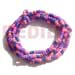 Shell Bangles 5 Rows 2-3m Lavender Tones Coco Pklt / Elastic