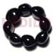 Shell Bangles Elastic 9 Pcs. Black Kukui Nuts Bracelet