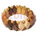 Wooden Bangles 5 Wood Type Diamond Elastic Bangle - Camagong, Nangka,robles,bayong & Natural Wood