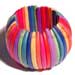 Wooden Bangles Elastic Multicolored Natural White Wood Bangle