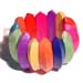 Wooden Bangles Elastic Multicolored Natural White Wood Bangle