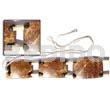 Philippine Belts Macrame Belt Weaven Woven Shell Beads Coco Beads Strands Components Jewelry Polished Rectangular Tiger Coco Belt W/ Black Pokalet Beads