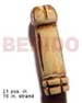 Bone Horn Beads Components Natural Bone Tube W/ Groove 19mmx8mm / 21 Pcs. In 16in. Strand