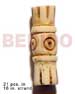 Bone Horn Beads Components Natural Bone Tube W/ Groove 19mmx8mm / 21 Pcs. In 16in. Strand