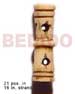 Bone Horn Beads Components Natural Bone Tube W/ Groove 19mmx8mm / 21 Pcs. In 16in. Strand