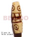 Bone Horn Beads Components Natural Bone Tube W/ Groove 19mmx8mm / 21 Pcs. In 16in. Strand