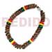 Coco Bracelets 7-8mm Rasta Coco Pklt