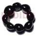 Wooden Bracelets Elastic 9 Pcs. Black Kukui Nuts Bracelet