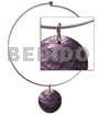 Choker Hoops Nickel-free Silver Hoop Ring W/ Tipay Shell W/ Backing