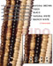 Coco Beads Strands Coco Components 4-5mm Coco Pokalet Black
