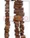 Coco Beads Strands Coco Components 1 Inch Coco Stick Natural Brown / Center Drill