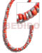 Coco Beads Splashing 4-5mm Coco Pklt. Red Orange W/ Splashing