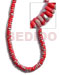 Coco Beads Splashing 4-5mm Coco Pklt. Red W/ Splashing