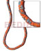 Coco Beads Splashing 4-5mm Coco Heishe Orange W/ Splashing