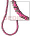 Coco Beads Splashing 4-5mm Coco Pklt. Bright Pink W/ Splashing