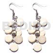 Coco Earrings Dangling 10mm Bleach White Coco Sidedrill