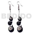 Coco Earrings Dangling 10mm & 15mm Black Coco Sidedrill