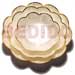 Gifts and Decorative Items Capiz Round Scallop Bowl W/ Brass / 3 Pc Set
