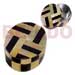 Gifts and Decorative Items Stainless Metal Oval Casing W/ Inlaid Blacktab & Mop Shell Bars