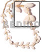 Hawaiian Polynesian Leis Philippine made Shell Beads Kukui Shell Lumbang Seeds Hawaii Tahitian Bubble Shell W/ Nassa White Length =35 In.