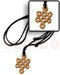 Bone Horn  Necklaces Celtic Knot Antique Carabao Natural Bone 40mm On Adjustable Leather Thong