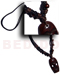 Bone Horn  Necklaces Tribal Carved 40mmx23mm Antique Carabao Horn Pendant W/ Coco Pklt/wood Beads Accent In Double Wax Cord / 23in.