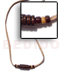 Bone Horn  Necklaces Horn Antique Design Tube Leather Thong W/ 4-5 Coco Pukalet
