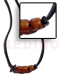 Bone Horn  Necklaces Leather Thong W/ 3 Pcs. Golden Horn W/ Black Horn