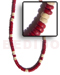 Coco Necklace 4-5 Coco Pukalet Maro0n W/ Bleach