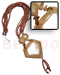 Coco Necklace Tassled 4 Rows Rust 2-3mm Coco Pklt, Glass Beads W/ 2pcs. 20mmx25mm And 1pc 60mmx65mm Hanging Mop W/ Skin Pendant / 22in Plus 1.5in Tassles