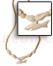 Coco Necklace 2-3mm Coco Heishe Natural W/ White Nassa & Troca Shark