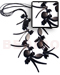 Resin - Glass Beads Necklaces Black Tones/ 5 Layers Wax Cord W/ Glass Beads, 2in. Coco Tusk, Asstd. Cuts Nat. Wood Beads / 32 In.