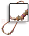 Seeds  Necklaces 2-3 Pink Coco Pokalet W/ Pastel Multicolored Buri Seed Nuggets