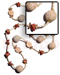 Wooden Necklace 2-3mm Coco Pklt. Bleach W/ Wood Beads W/ Round Wrapped In Cut Beads Wood Beads In Crme Tones, Buri Seeds & Asstd. Wood Beads Combi / 40in