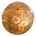 Coco Pendants Round 40mm Brownlip W/ Handpainted Design - Floral/embossed