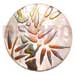 Shell Pendants Round 40mm Hammershell W/ Handpainted Design - Strokesl/embossed