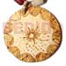 Shell Pendants 50mm Round Coco Pendant W/ Scallop Burning Design