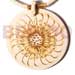 Shell Pendants 50mm Round Coco Pendant W/ Flower Burning Design