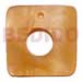 Shell Pendants Square 35mm Orange Hammershell W/ 10mm Center Hole