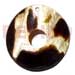 Shell Pendants 40mm Round Brownlip Tiger W/ 15mm Hole