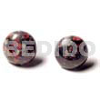 Resin Earrings Burgundy Red & Tiger Corals Button Earrings