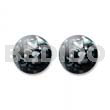 Resin Earrings Crazy Cut Troca Black & White