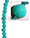 Seeds Beads Kukui Seed / Aqua Blue / 16 Pcs. Per Strand