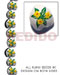 Seeds Beads Kukui Seed / White W/ Flower Design On 2 Sides / 16 Pcs. Per Strand