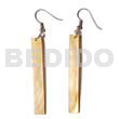 Shell Earrings Dangling 50x7mm Mop Bar
